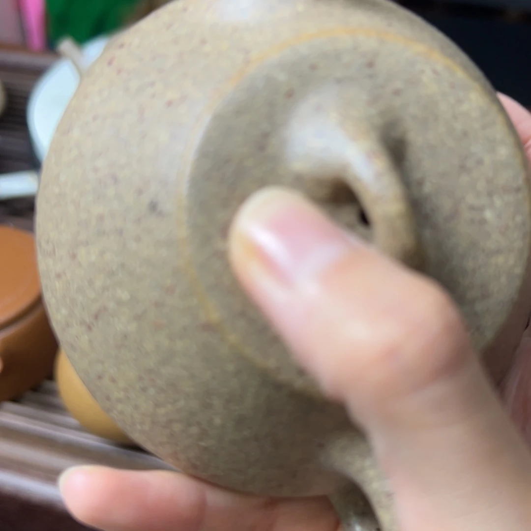 紫砂茶壶五彩段泥石瓢160