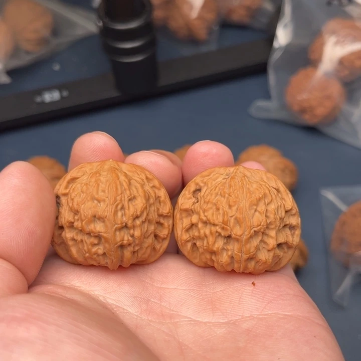 朝***雪把件文玩核桃37磨盘邮费顺丰到付打底盘玩不退