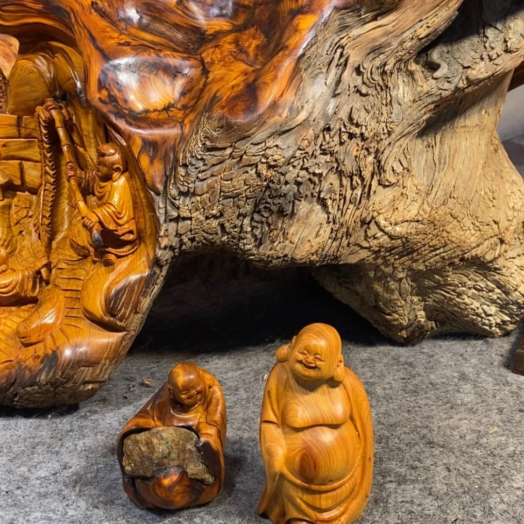 【闪购商品】柏木（崖柏）逐**湖根雕木雕工艺品摆件家居厂家直销