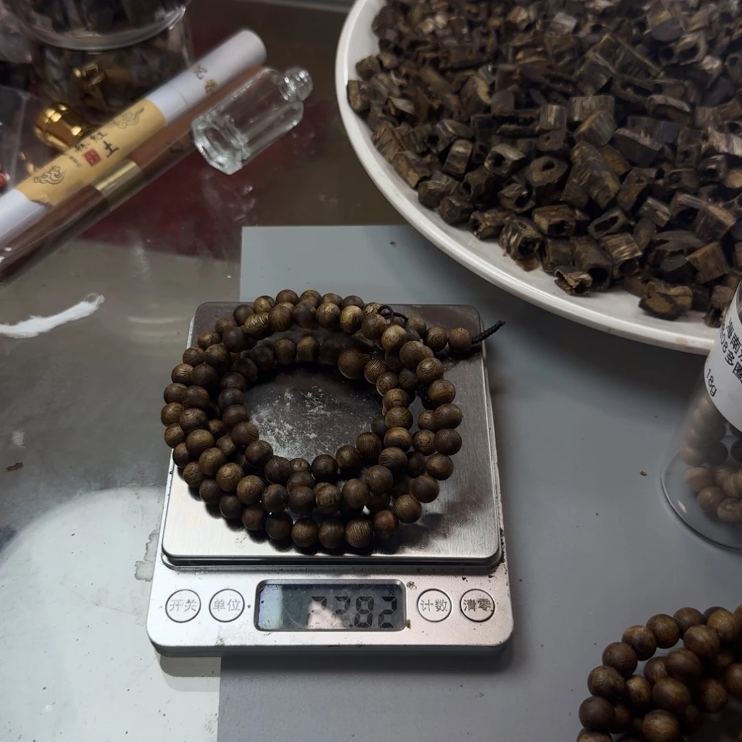 小***弟沉香沉香碎屑陆河08圆珠多圈22克