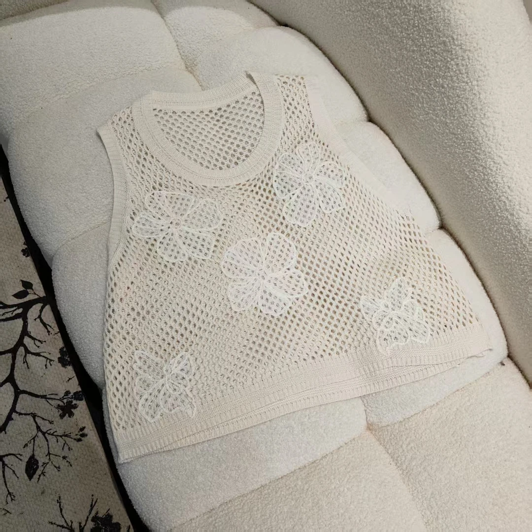 衣长56    2557【雏菊花朵】马甲