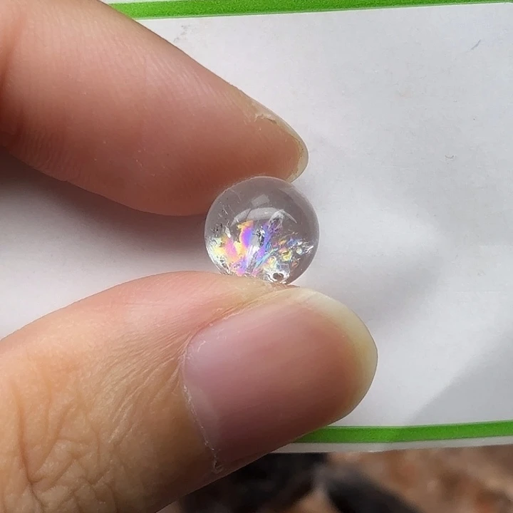 颈饰未镶嵌水晶9.7mm彩虹闪灵钻圆珠