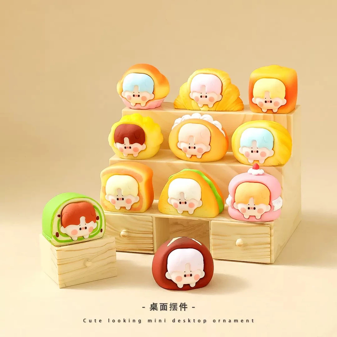 【九宫格+双许愿】树脂面包萌粒 DIY桌面小摆件