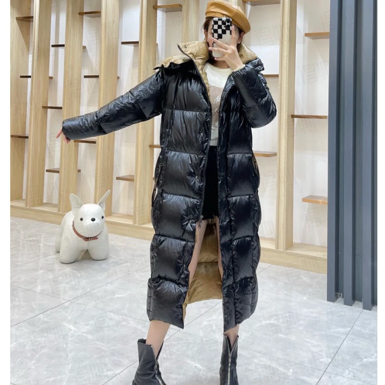 未使用 MONCLER 蒙口 Parnaiba 黑金长款厚款女士羽绒服