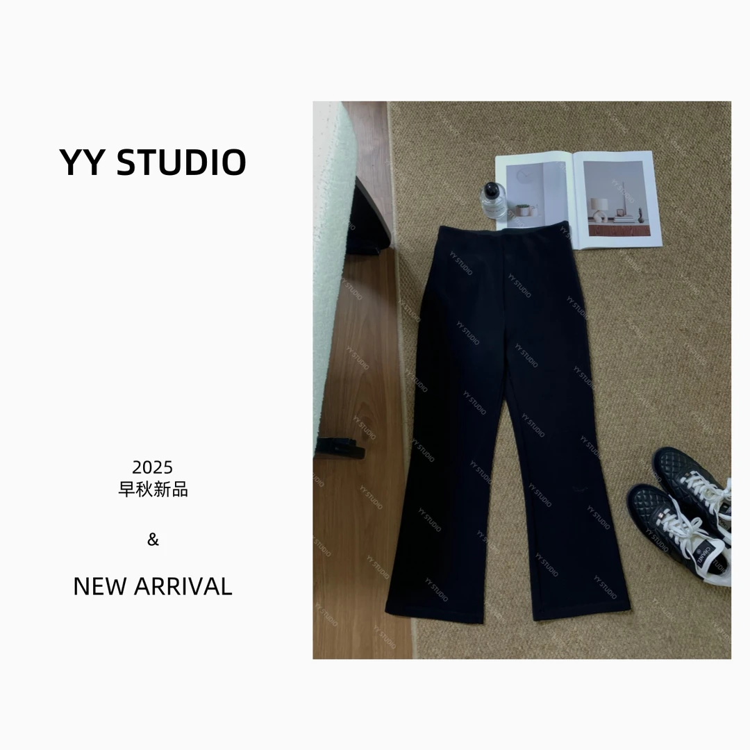 【YY STUDIO】爱丁堡 气质设计感时尚百搭修身小黑裤显瘦九分裤