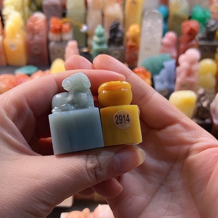 老挝石印石兵*手工定制柿子羊