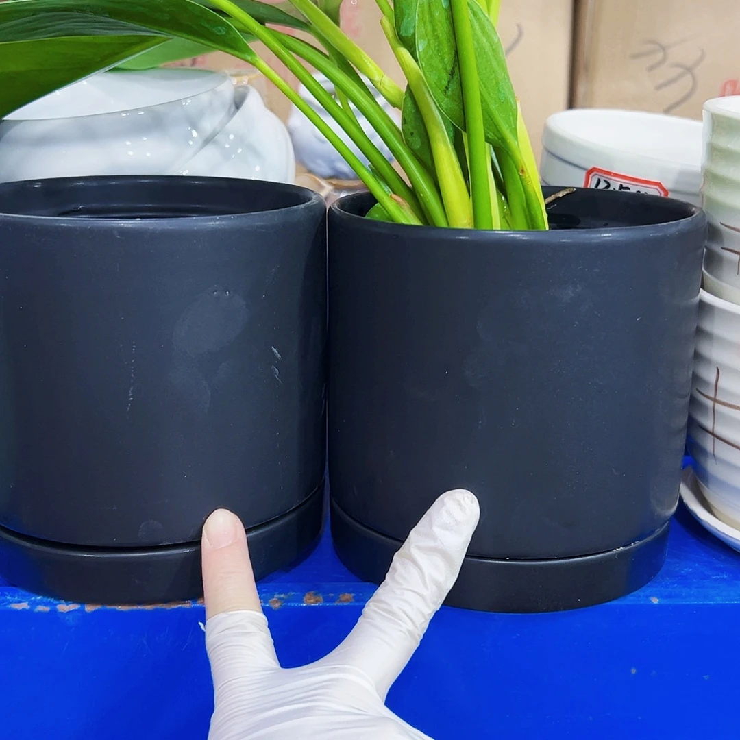 外贸尾单陶瓷花盆凑单10米包邮无孔