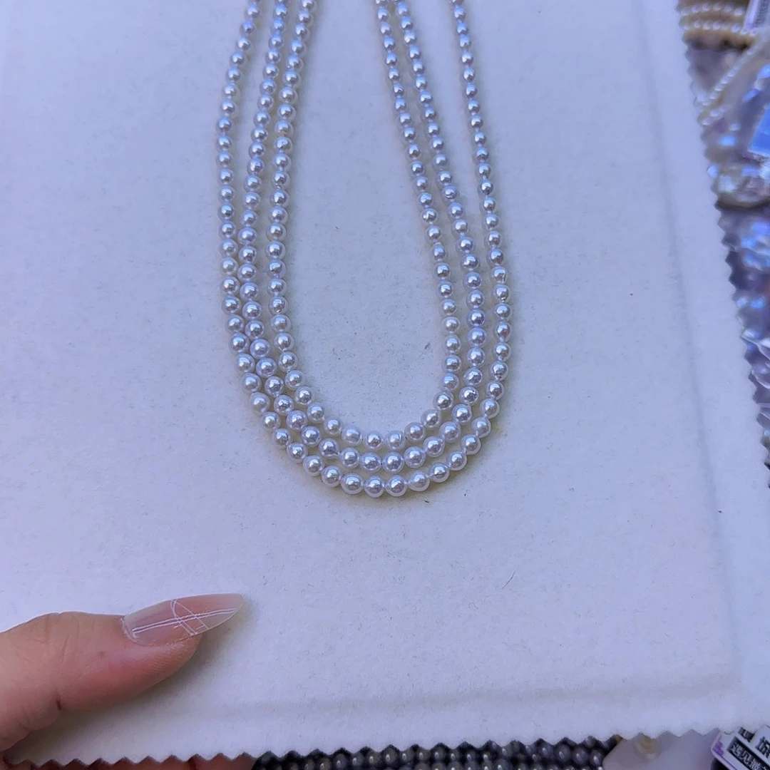 银S925镶嵌项链定制792淡水珍珠
