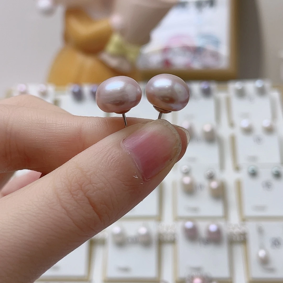 晓***妞耳饰淡水珍珠银S925镶嵌