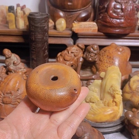 香榧木鼎*华彩木作摆件