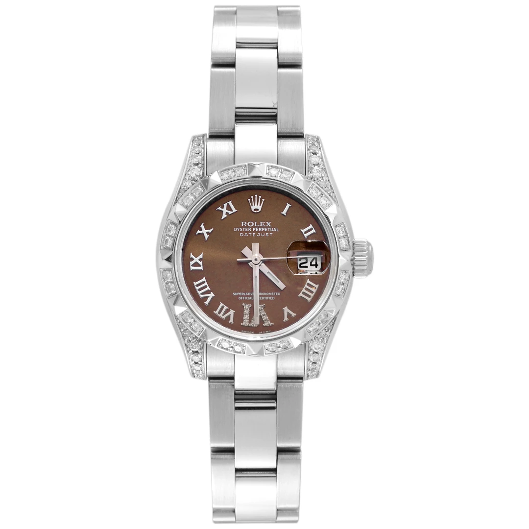 99新 Rolex/劳力士 女装日志型系列179160后钻腕表/WHT029633