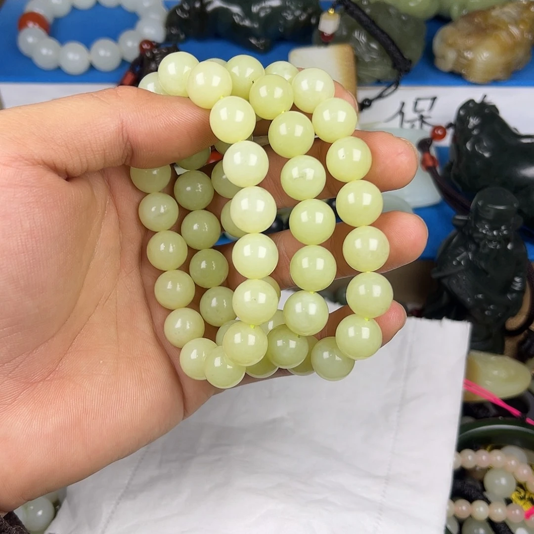 和田玉未镶嵌颈饰若羌黄玉1.2新疆和田玉多样性发货发一条