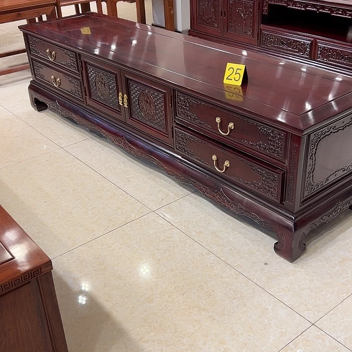 鱼***升书柜黑酸枝木类25号酸枝木198.长50高