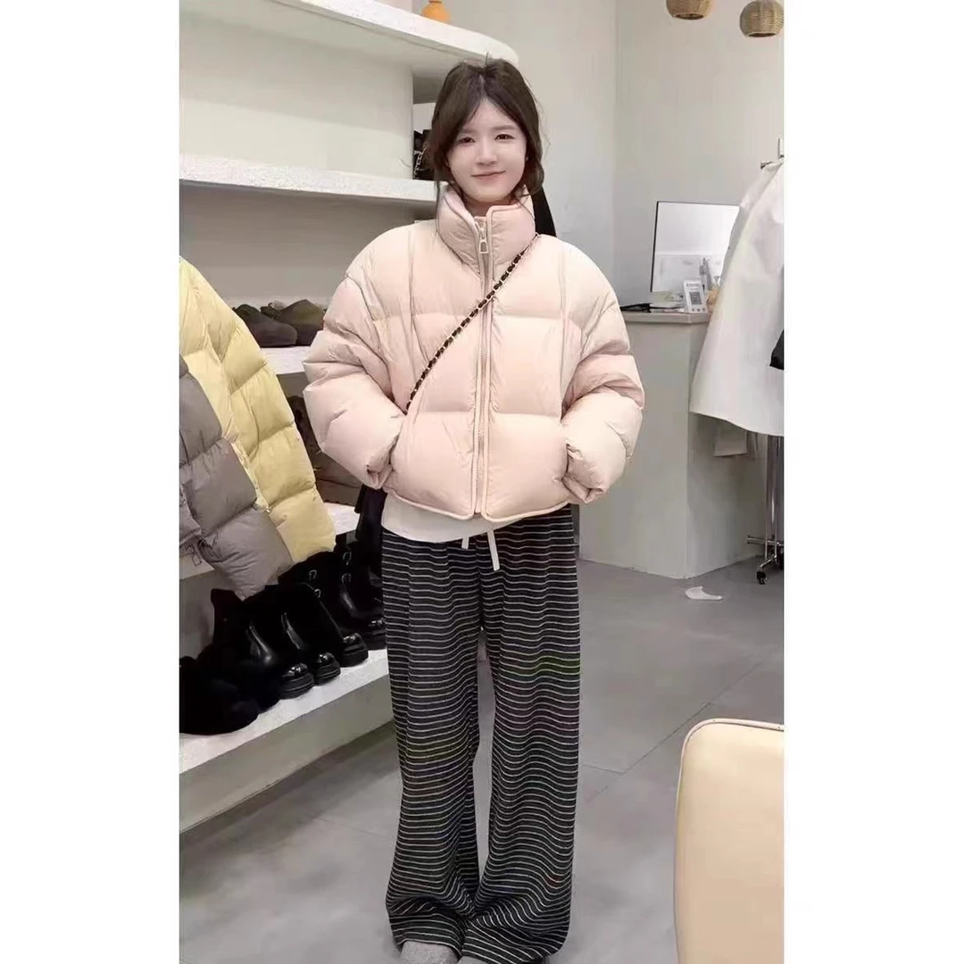 2025羽绒服女肯豆风小个子加厚新款短款立领鸭绒外套泡芙软糯时尚