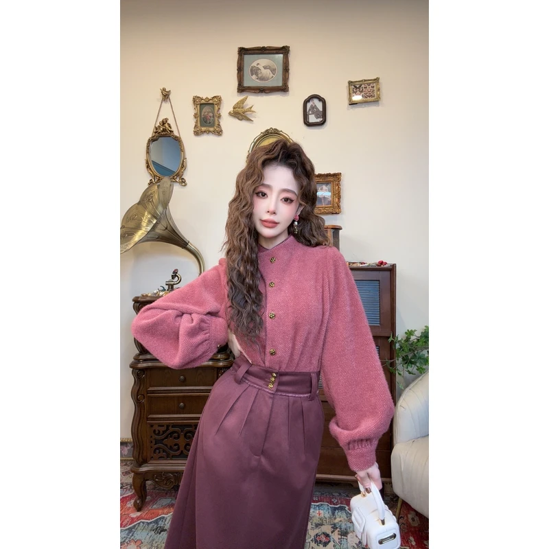 【十一港风】复古加厚通勤百搭设计感衬衫Y4444