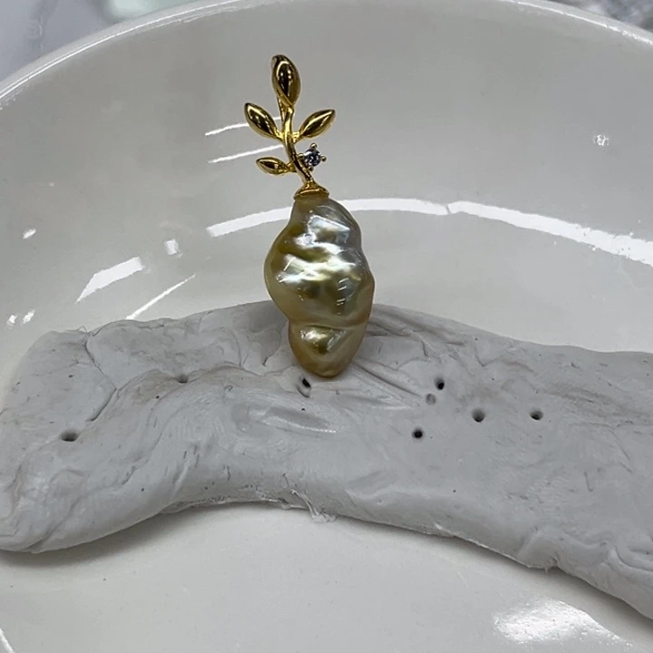 银S925镶嵌吊坠(不含链)海水珍珠