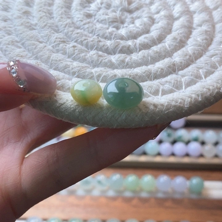 未镶嵌定制翡翠色珠算盘珠二选一 买断不退换