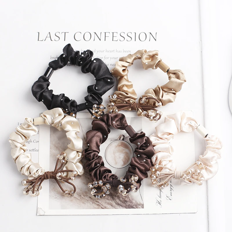 【拍一发五】高弹力发绳高级感带钻扎头发发圈大肠发圈5051