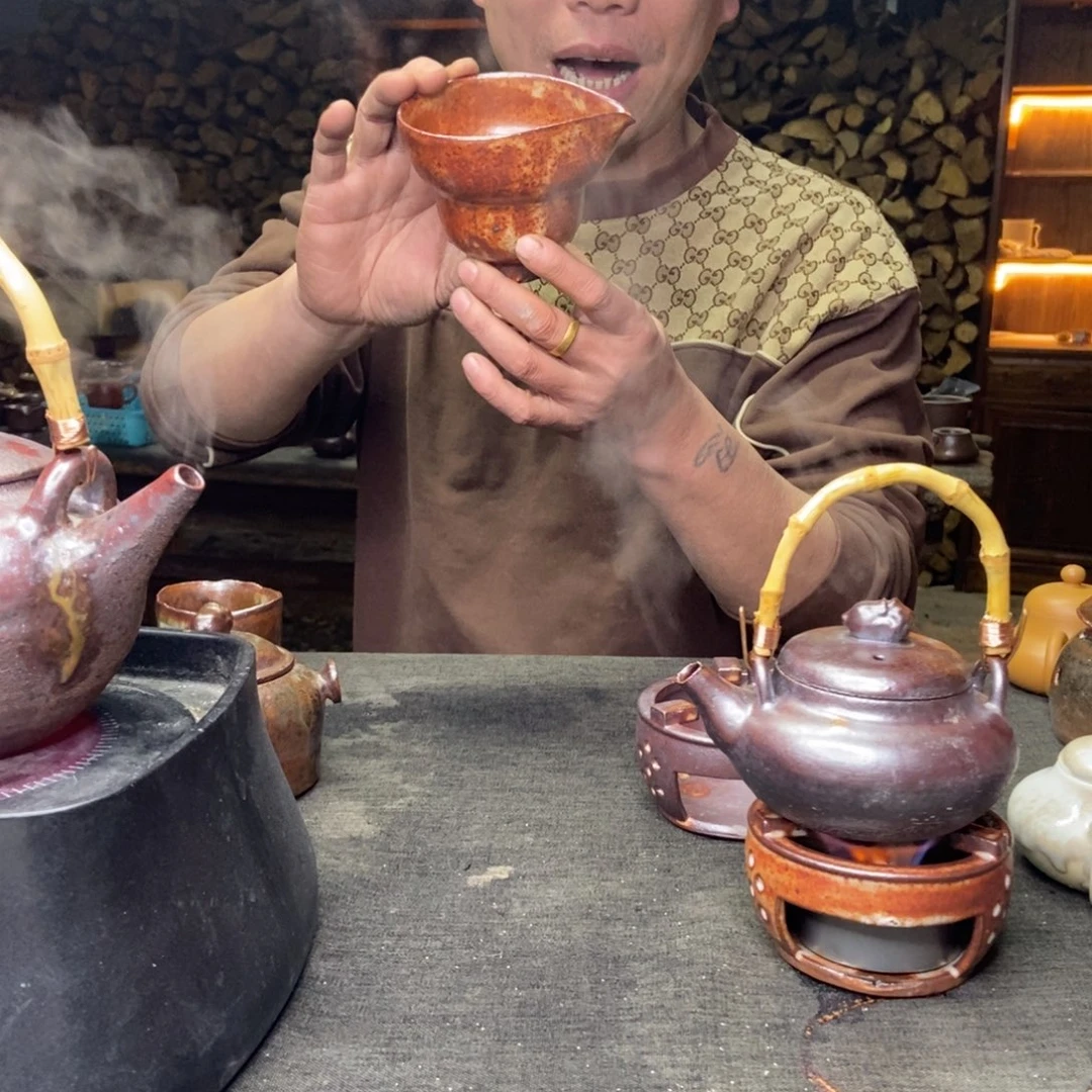 紫砂柴烧紫砂茶具