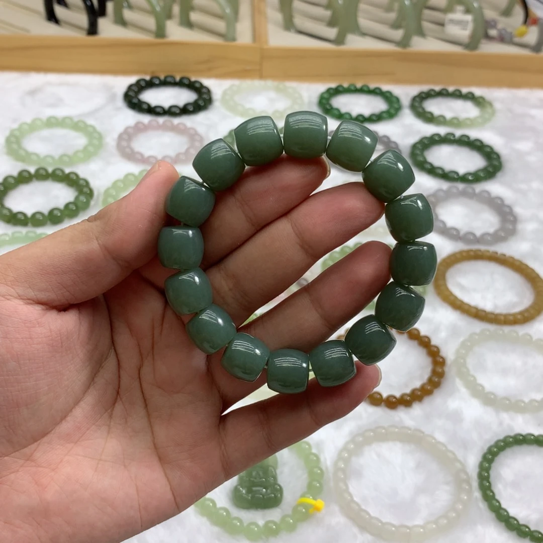 未镶嵌手串和田玉（直切且末蓝14）