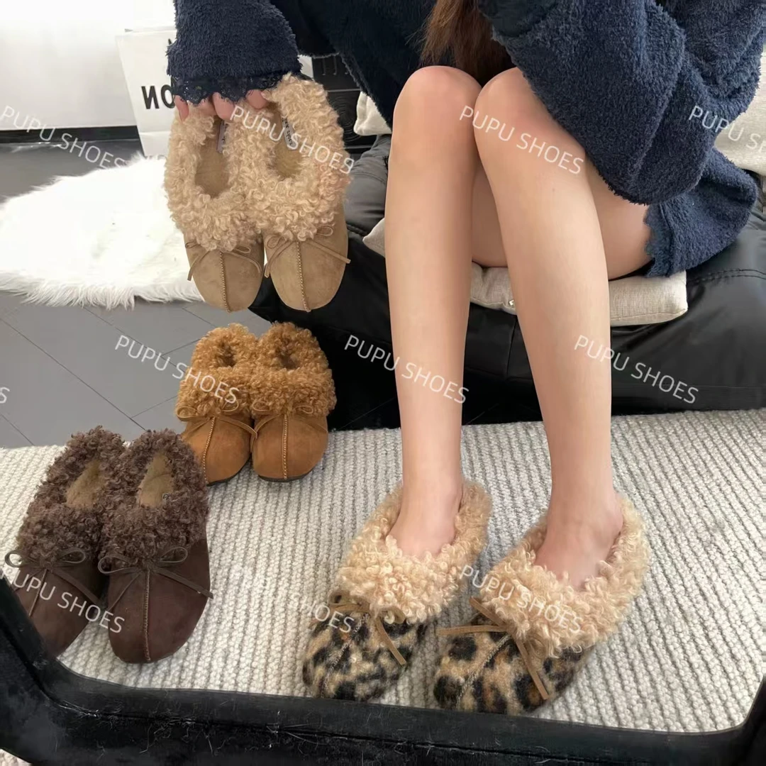 [冬日芭蕾]2025年新款芭蕾风INS风棉鞋冬季外穿内增高保暖勃肯鞋