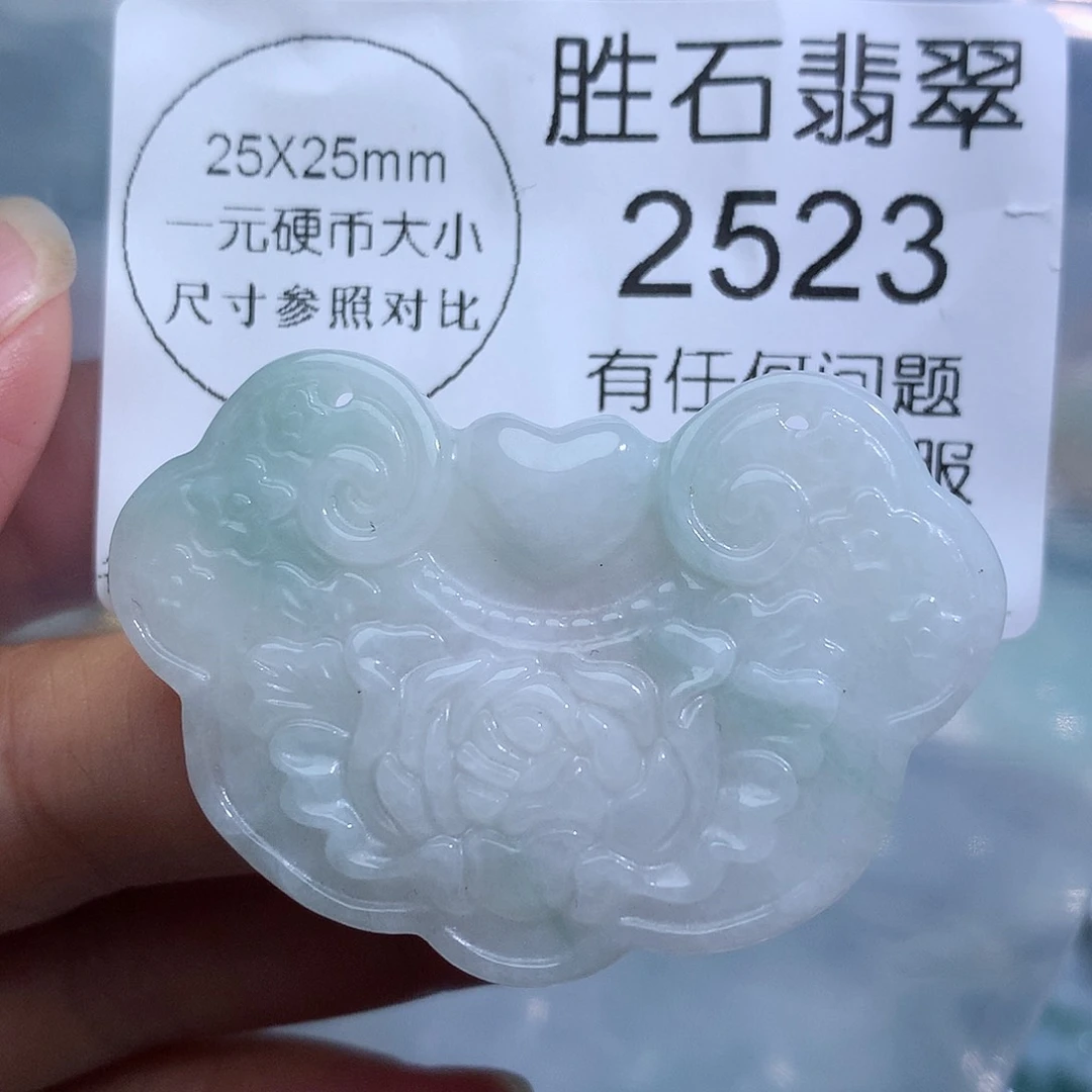 翡翠未镶嵌颈饰2523。