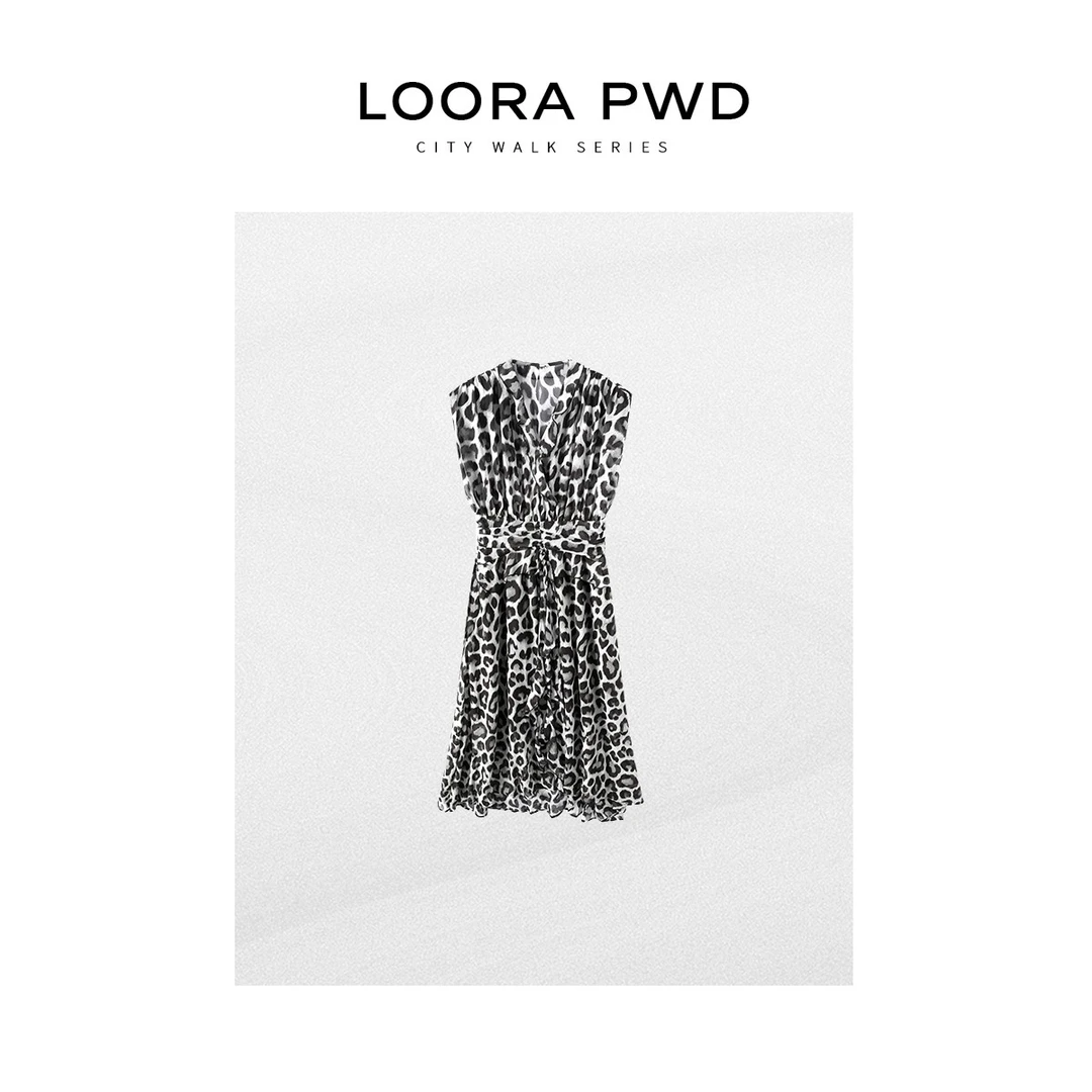 LOORAPWD/罗拉密码【鲲之梦境】薄款时尚豹纹连衣裙25CJBC0080N