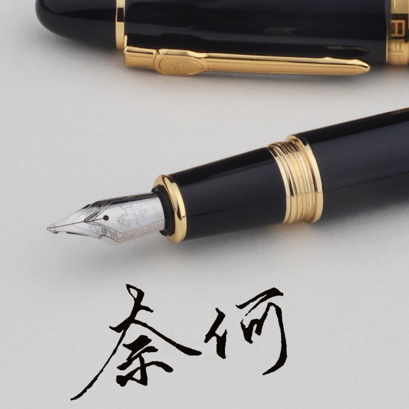 凤泊亭三层长刀研钢笔35笔尖特粗盔甲尖大铱粒书法美工练字硬笔