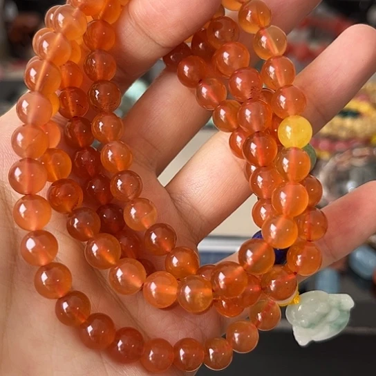 南红玛瑙手链未镶嵌y****3矿坑52