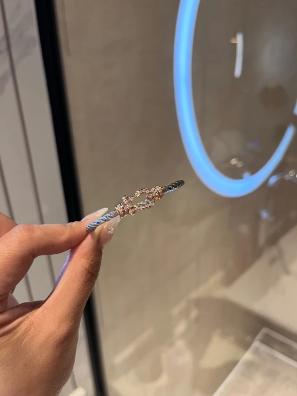 【琳熙定制】马蹄高货精工定制18k金钻石手链（单头3.5克左右）绳k金