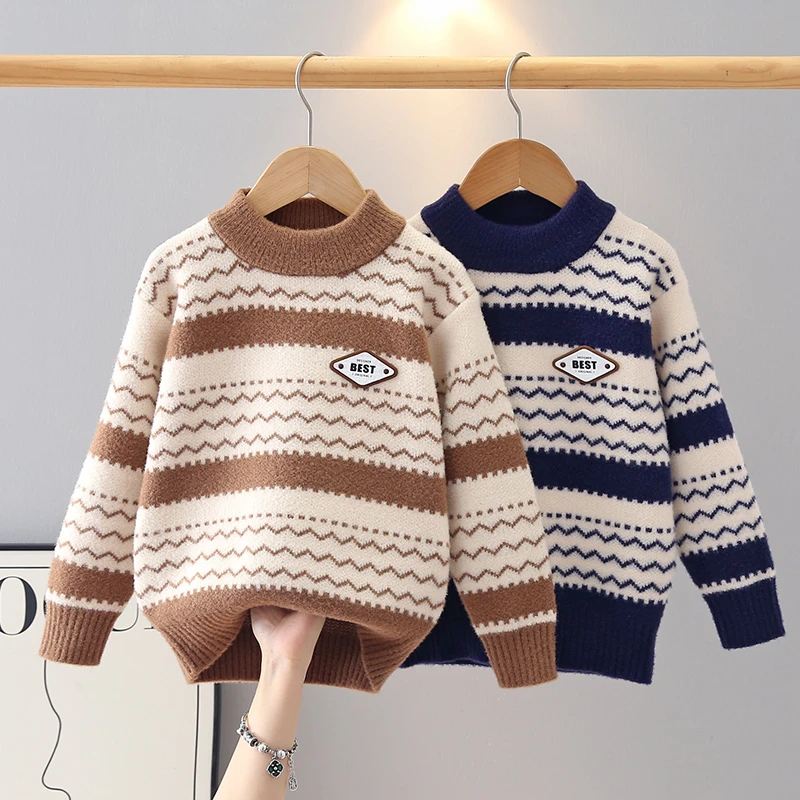 童装男童毛衣加厚儿童针织衫秋冬装2025新款保暖男孩大童内搭线衣