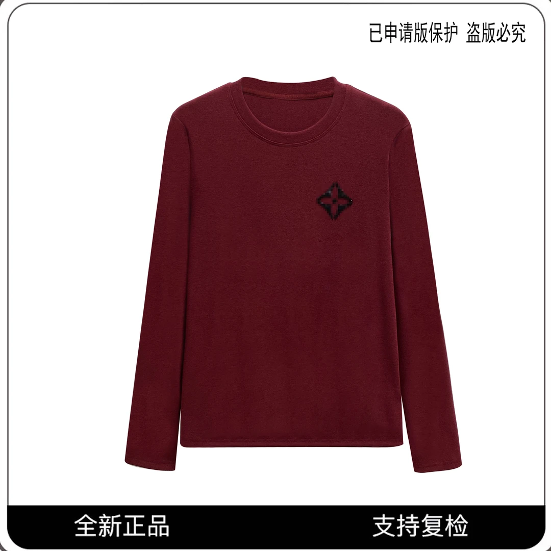 68312#CSIN轻奢简约时尚烫钻T恤衫2025秋冬百搭个性潮流上衣