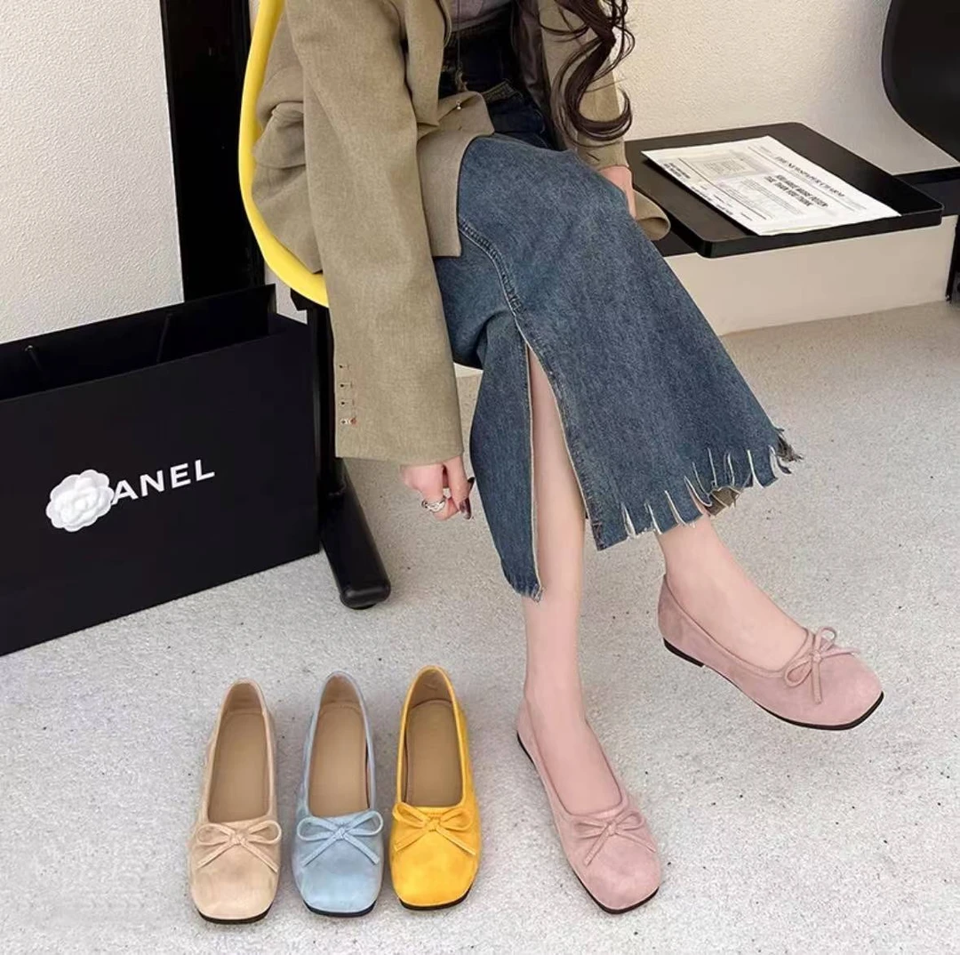 【苏苏2】法式气质玛丽珍鞋女新款方头复古单鞋平底百搭小皮鞋69899