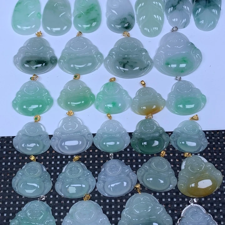 翡翠未镶嵌颈饰天然