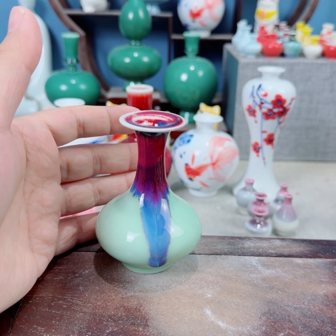 陶瓷手工小花器摆件
