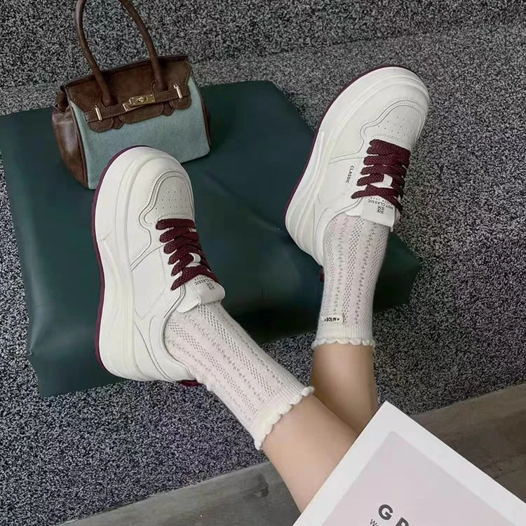 【鞋爱】2562韩版厚底增高百搭小白鞋女简约休闲运动板鞋