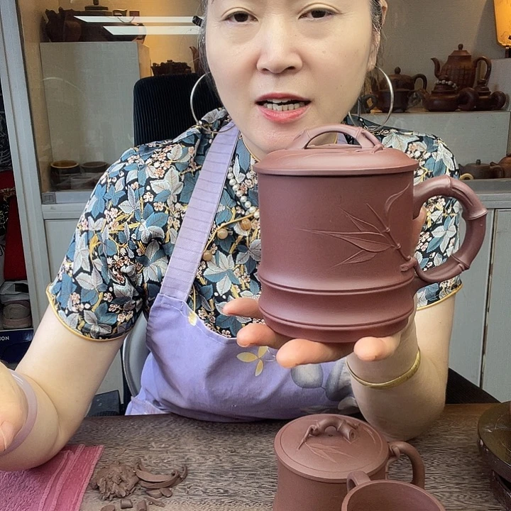 茶杯紫砂宜兴紫砂底槽清杯子