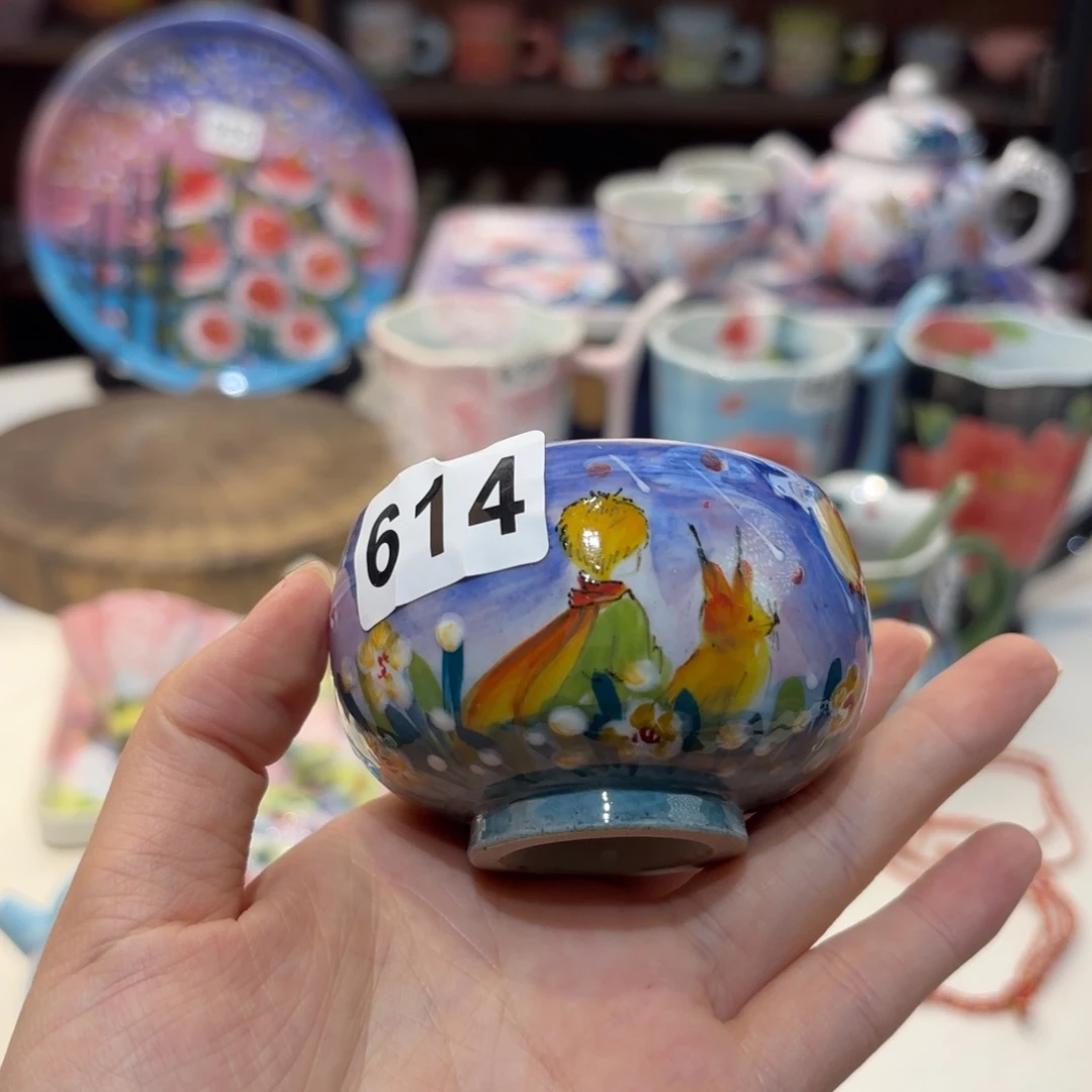 景德镇手绘高温釉下彩陶瓷茶具