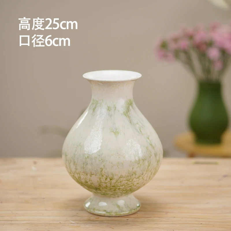 拾鱼陶瓷-奶油流苏系列花瓶