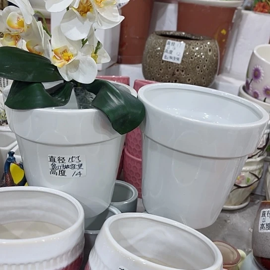 多肉绿植陶瓷花盆9.9包邮，有孔