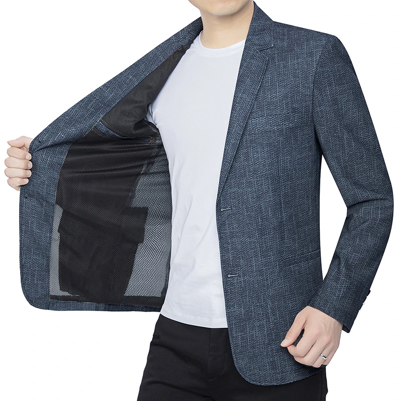 休闲商务时尚西服春季上衣单件2024年男装男士两粒扣外套新款西装