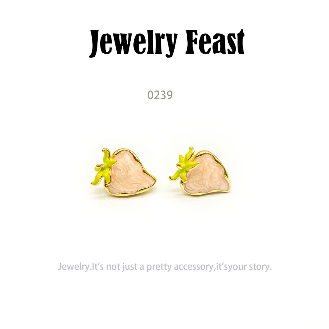 铜合金耳饰 JF时尚气质耳环新款小众设计高级感耳钉耳饰～0239