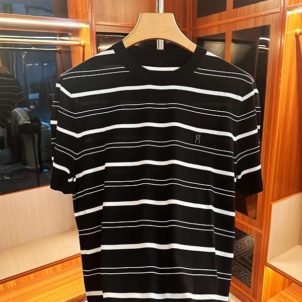 《冰丝伊力特》夏季针织毛衣套头版圆领百搭男士短袖 【13606】