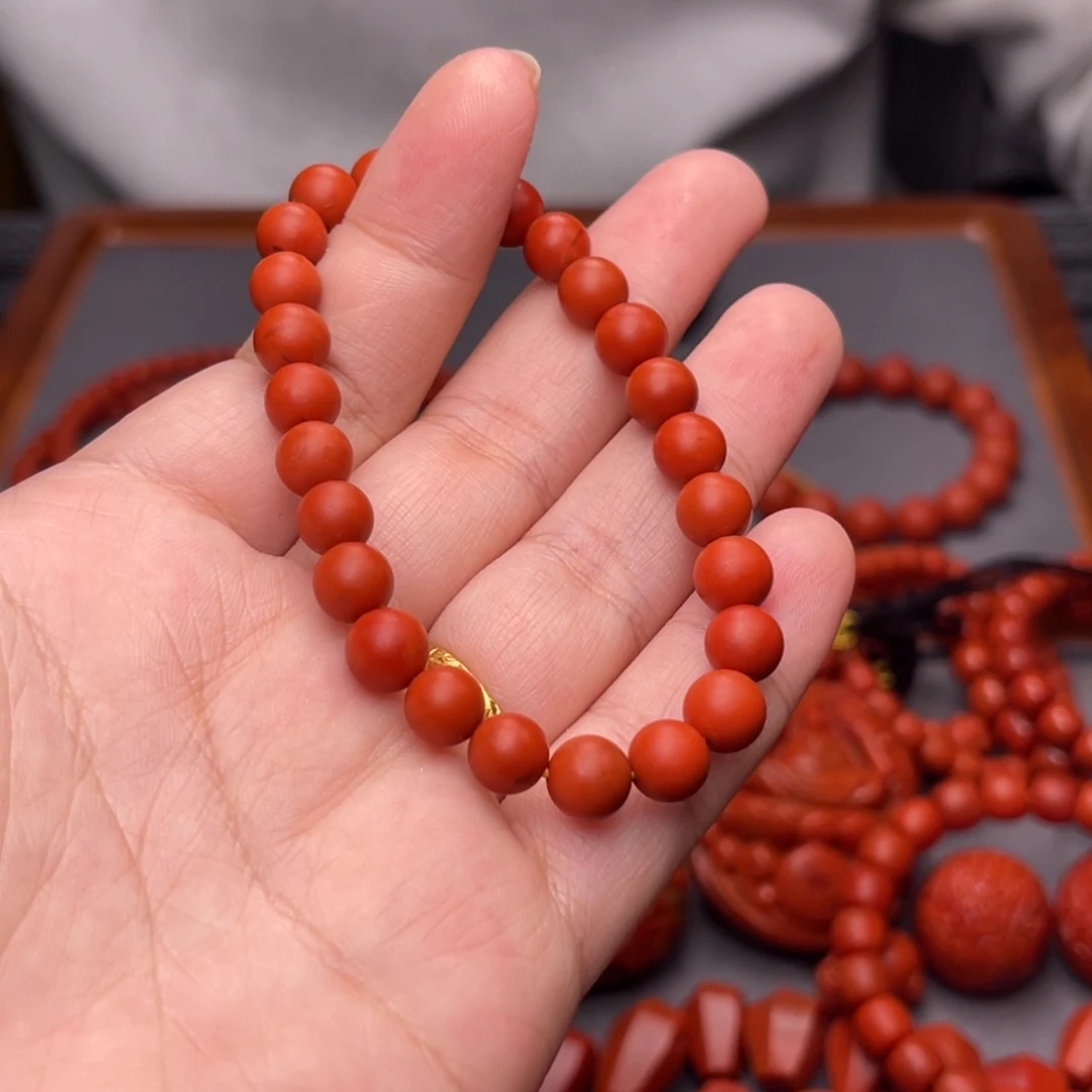 未镶嵌配饰卡7.5毫米南红玛瑙