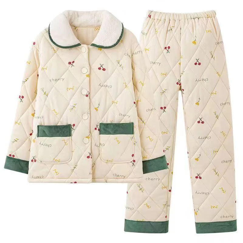 时尚加绒加厚家居服