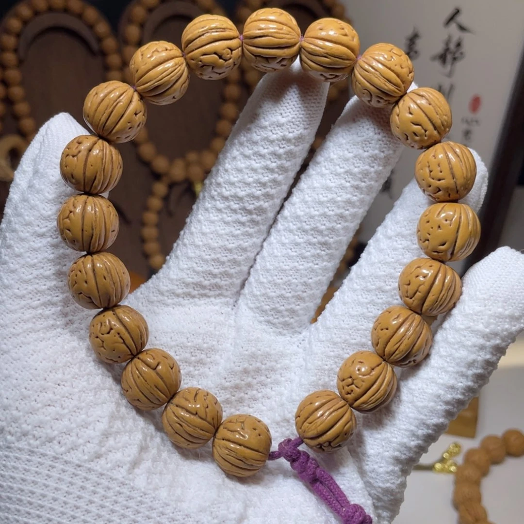 桃核手串野生盘锦肥脐老树皮质天花板