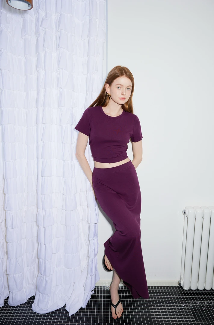 不挑身材百搭针织套装女春夏时尚套装舒适两件套  25021