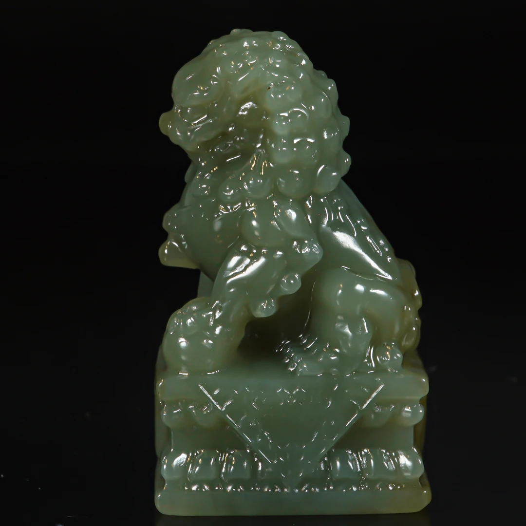 LOT.053和田玉狮子印章/H3