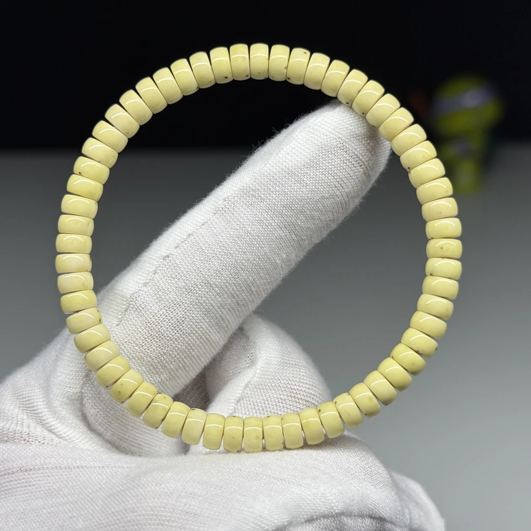 星月药片 精卡6X3.2 数星星药片手串 同枝石玉骨瓷白料打底60粒