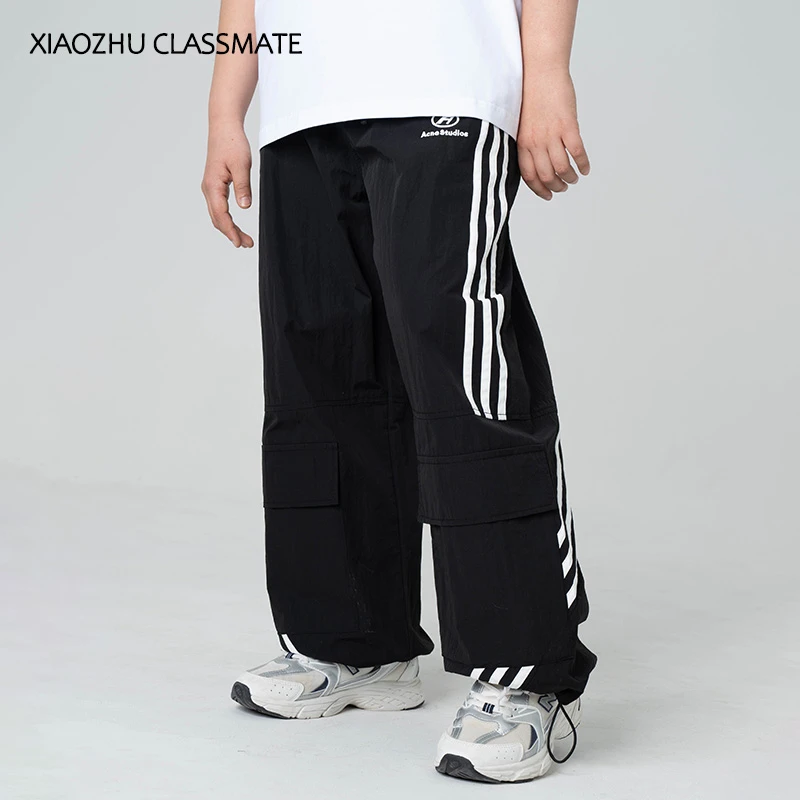 胖男童薄款速干裤中大童大码裤子休闲裤春夏青少年加肥长裤54174